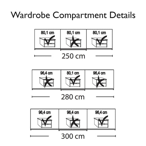 Wiemann Rialto Graphite 3 Door Sliding Wardrobe With Mirror