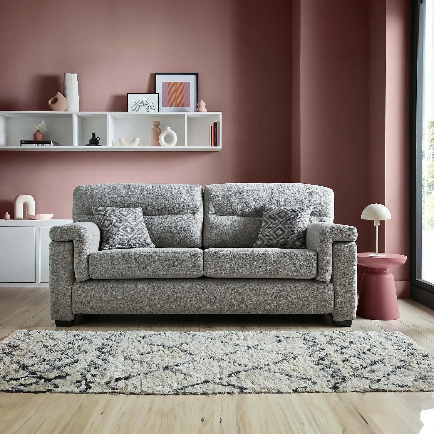 Rigby Teddy Fabric Upholstered Sofa