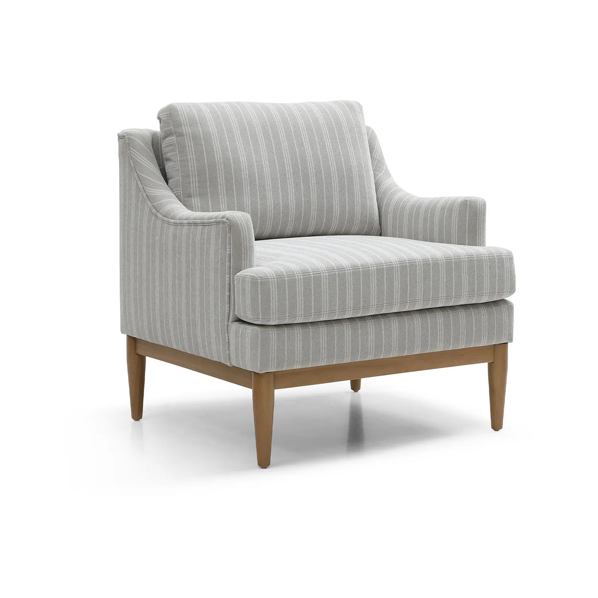 Rihanna Armchair in Natural Stripe Chenille Fabric