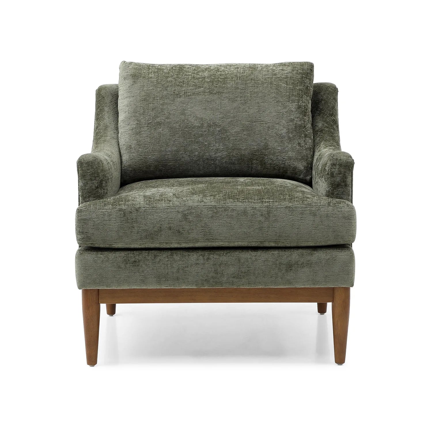 Green Fabric Upholstered Arm Chair