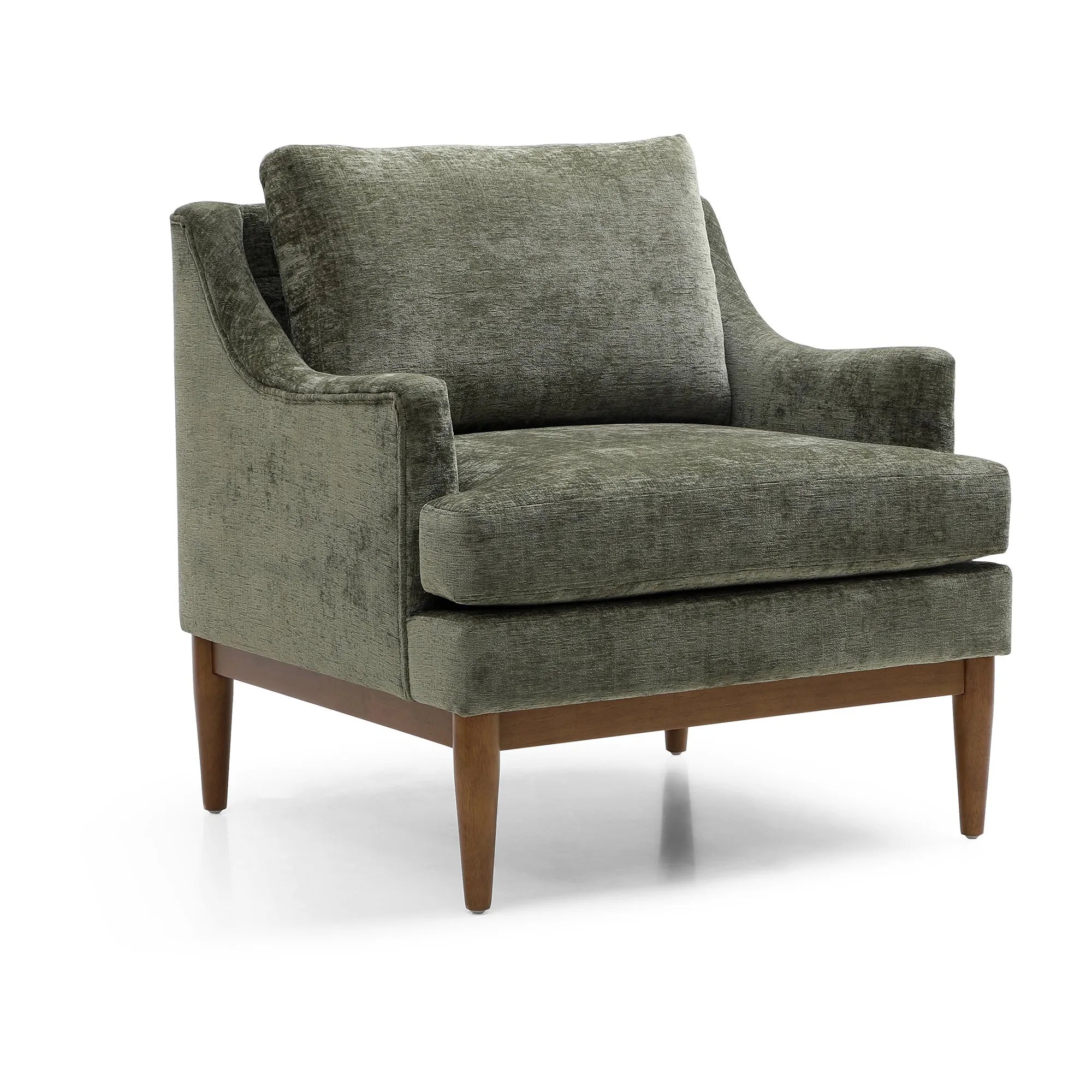 Rihanna Armchair in Olive Chenille Fabric