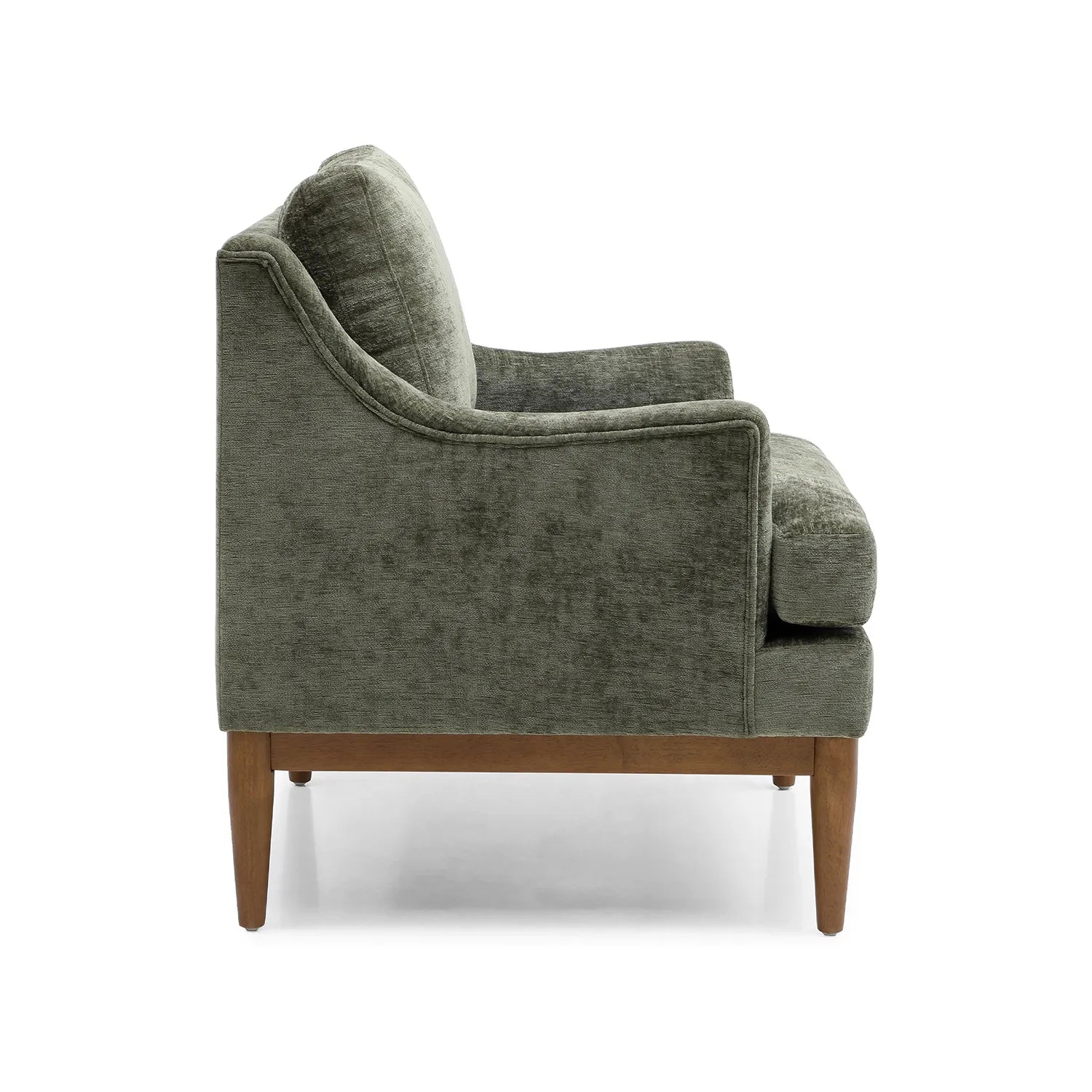 Rihanna Armchair in Olive Chenille Fabric for Living Room, bedroom or Hallway