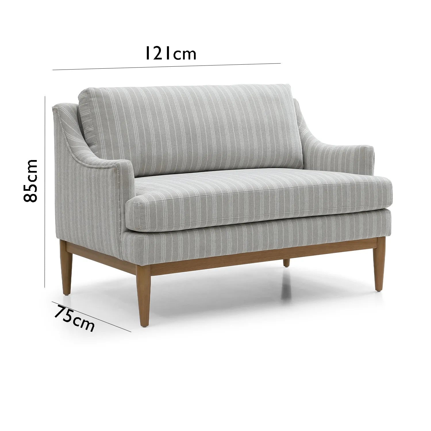 Rihanna Upholstered Loveseat with Wood Base