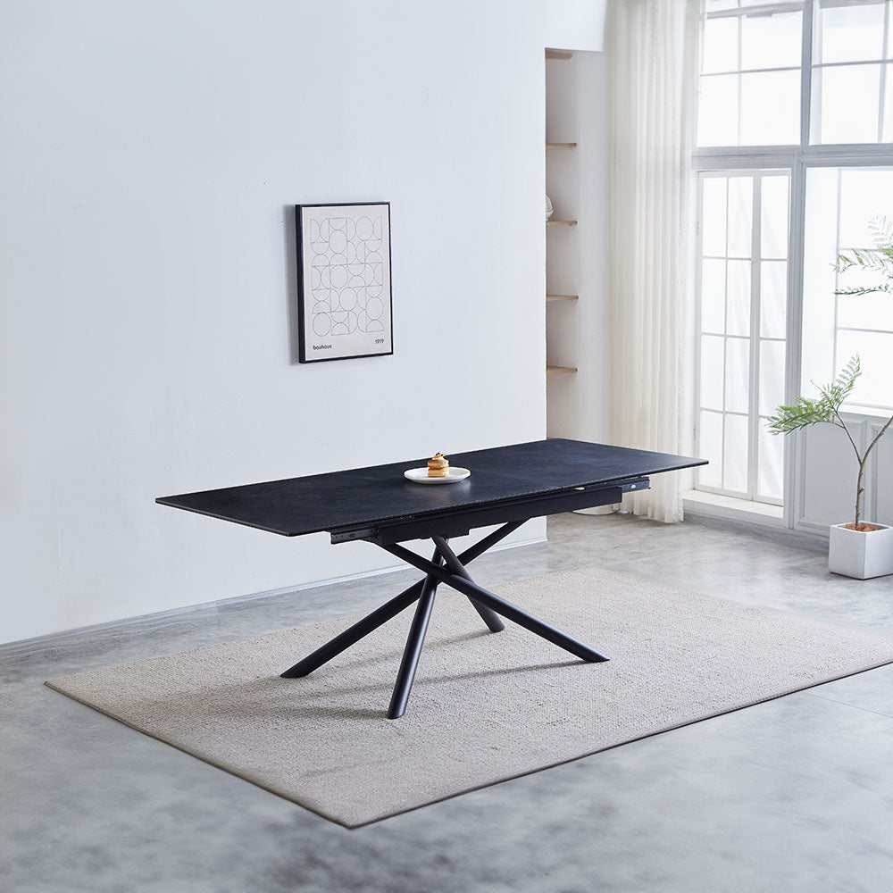 Roberto 160-200cm Dark Grey Extendable Dining Table