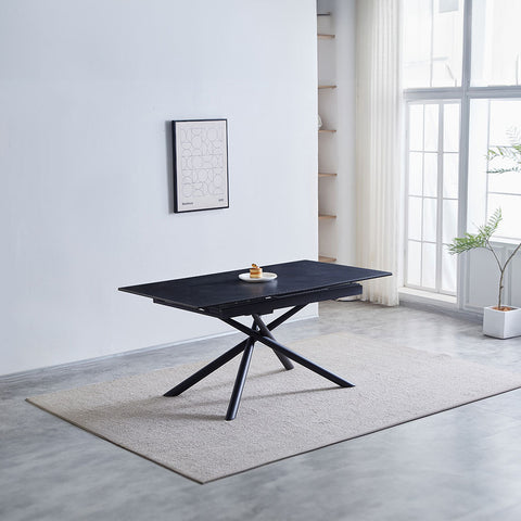 Roberto 160-200cm Dark Grey Extendable Dining Table