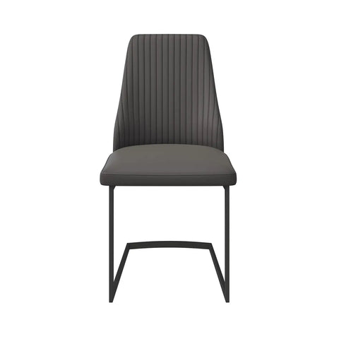 Blakely Dark Grey Leather Dining Chairs 