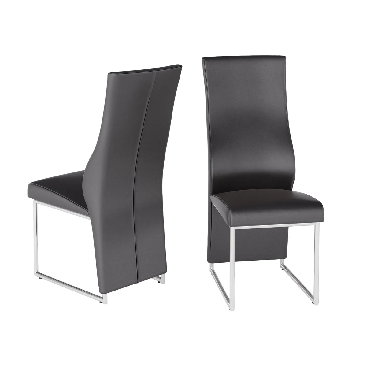 Romeo  Black Leather Dining Chairs