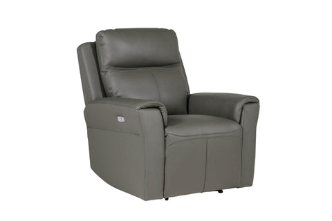 Dylan Grey Electric Leather Recliner Arm Chair - 001