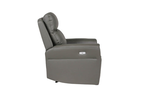 Dylan Grey Electric Leather Recliner Arm Chair - 005