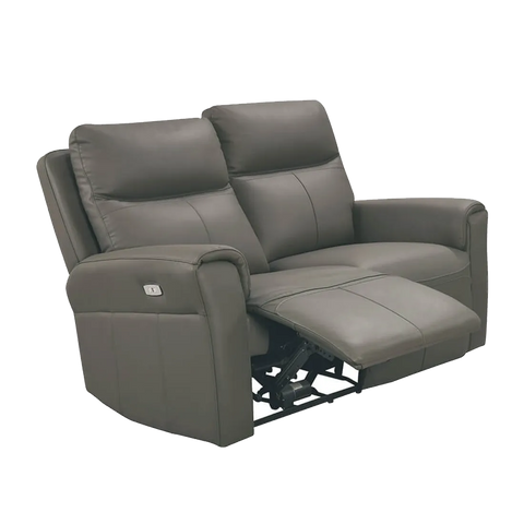 Dylan Grey Leather 2 Seater Electric Recliner Sofa - Recliner