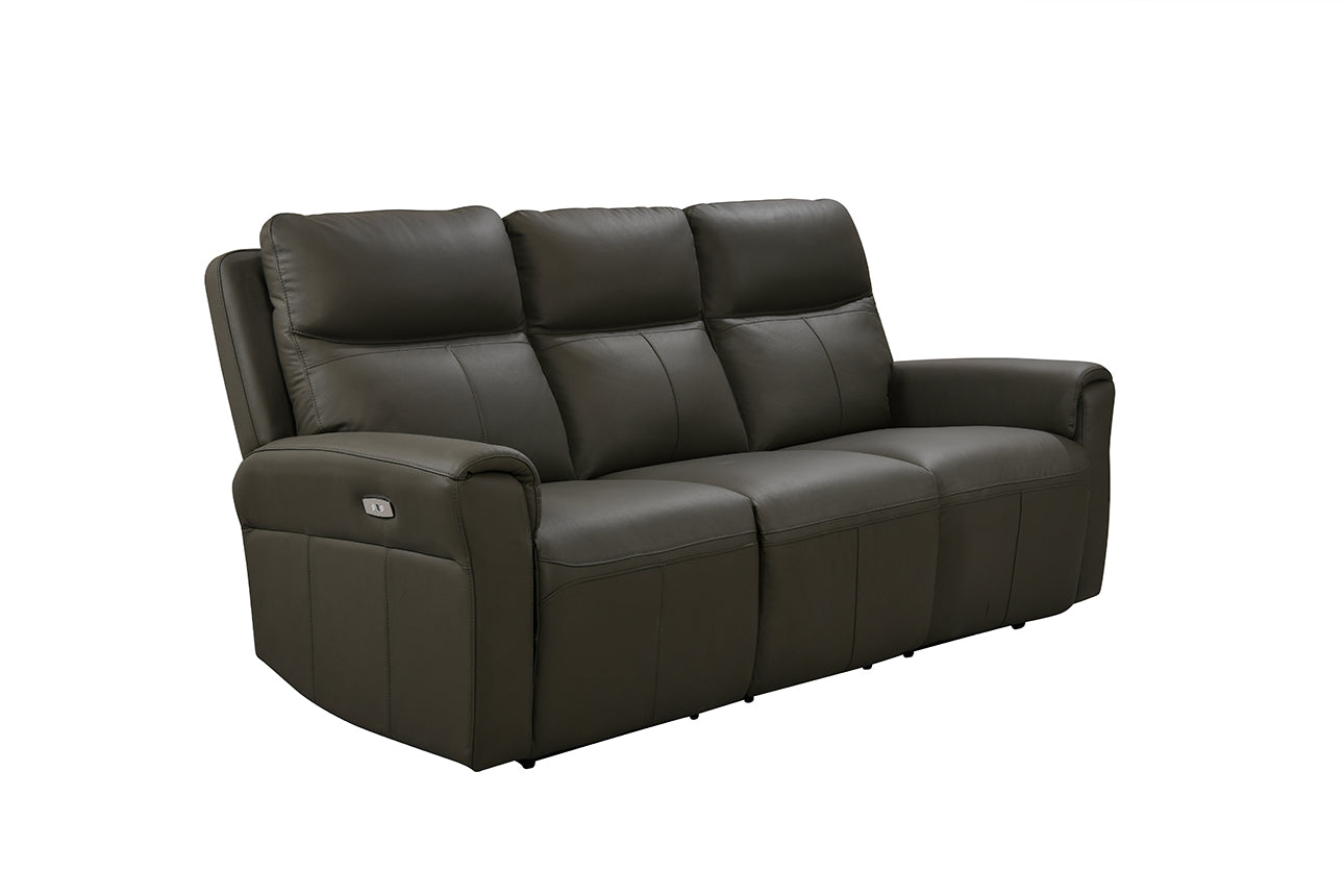 Dylan Stone Leather 3 Seater Power Recliner Sofa