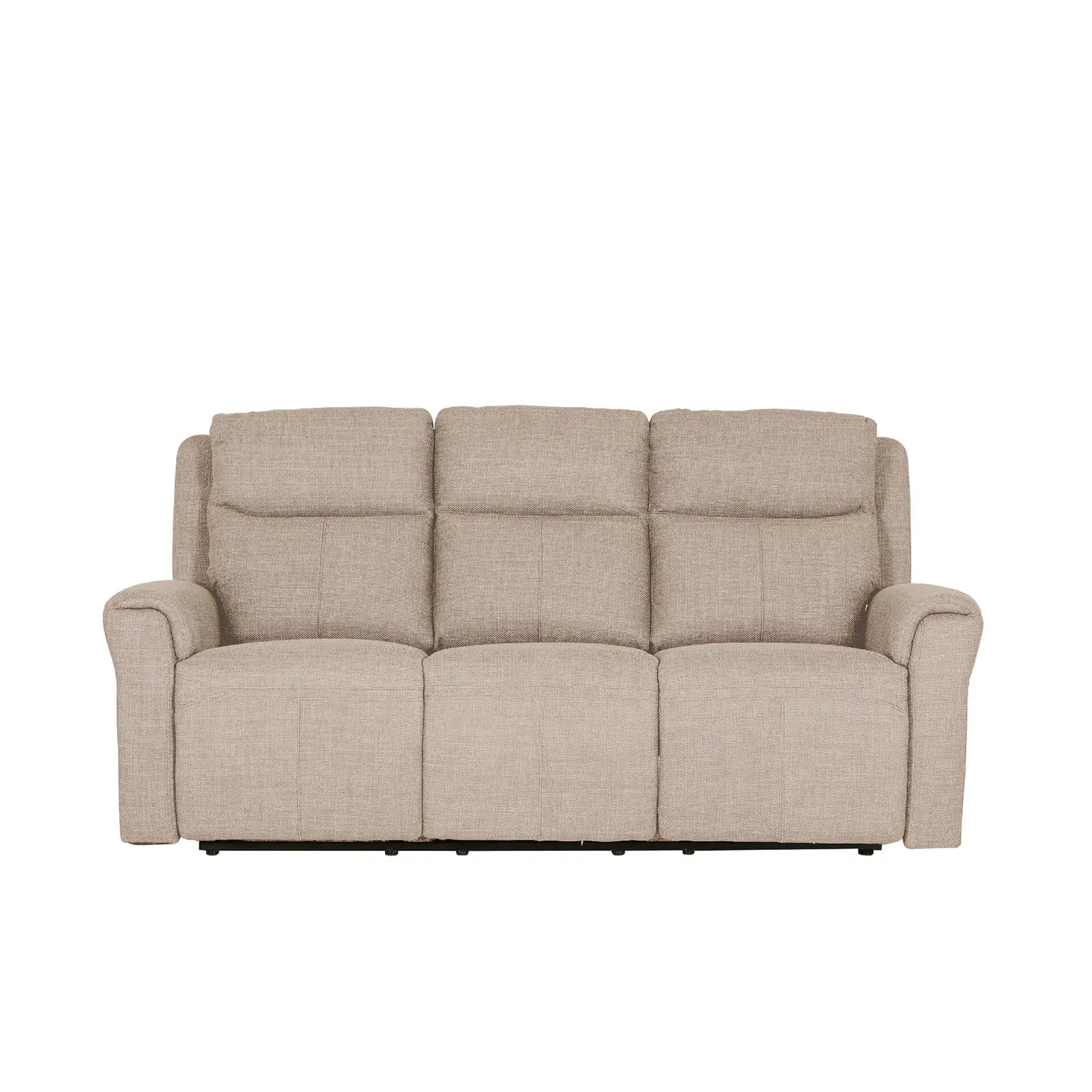 Dylan Mushroom Fabric 3 Seater Power Recliner Sofa