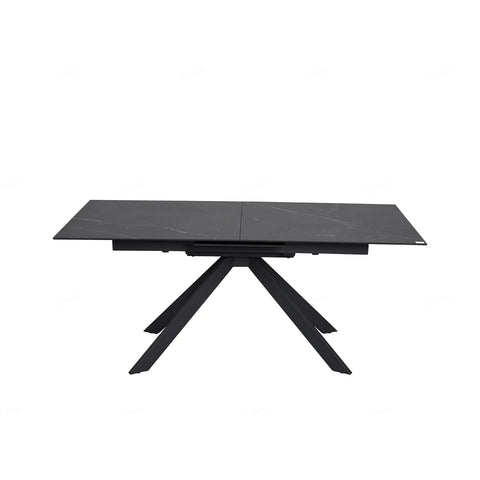 Russo Matt Black & White Ceramic Extending Dining Table