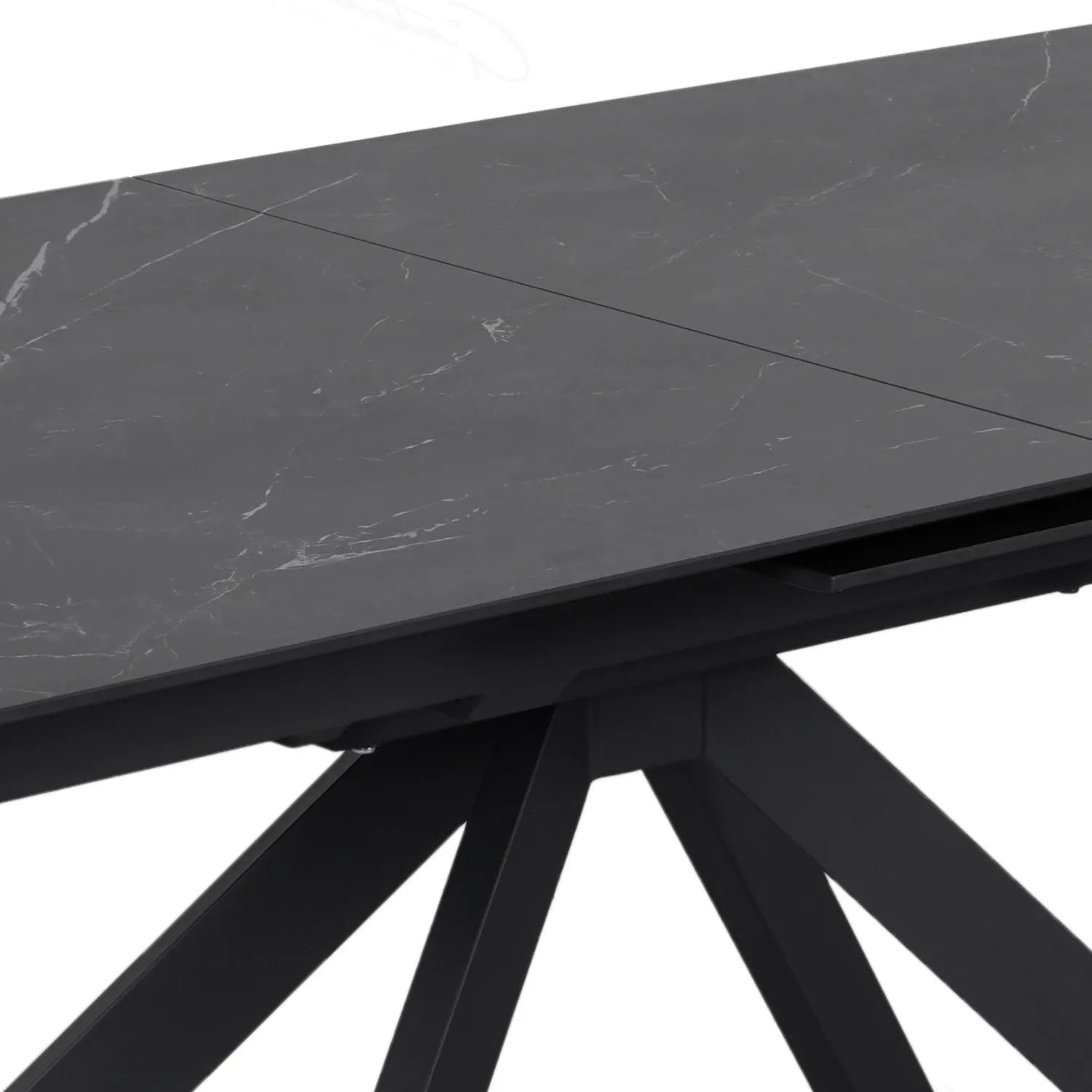 Russo Black Ceramic Extending Dining Table