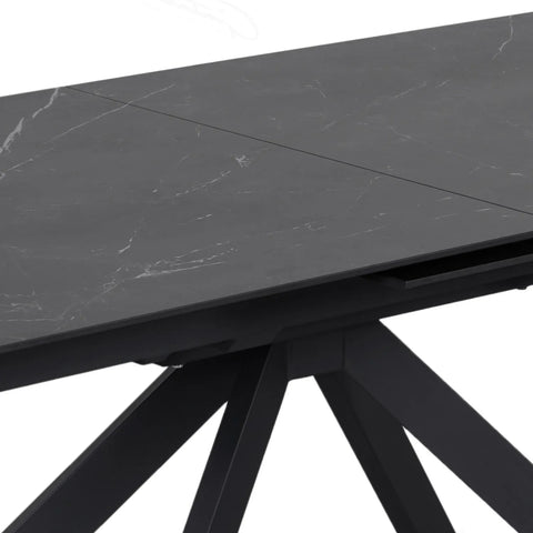 Russo Black Ceramic Extending Dining Table - Table Top