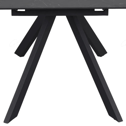 Russo Black Ceramic Extending Dining Table - Legs