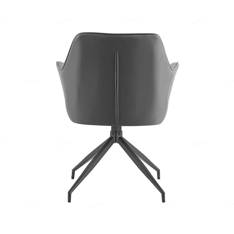 Russo Grey PU Leather Arm Dining Chairs