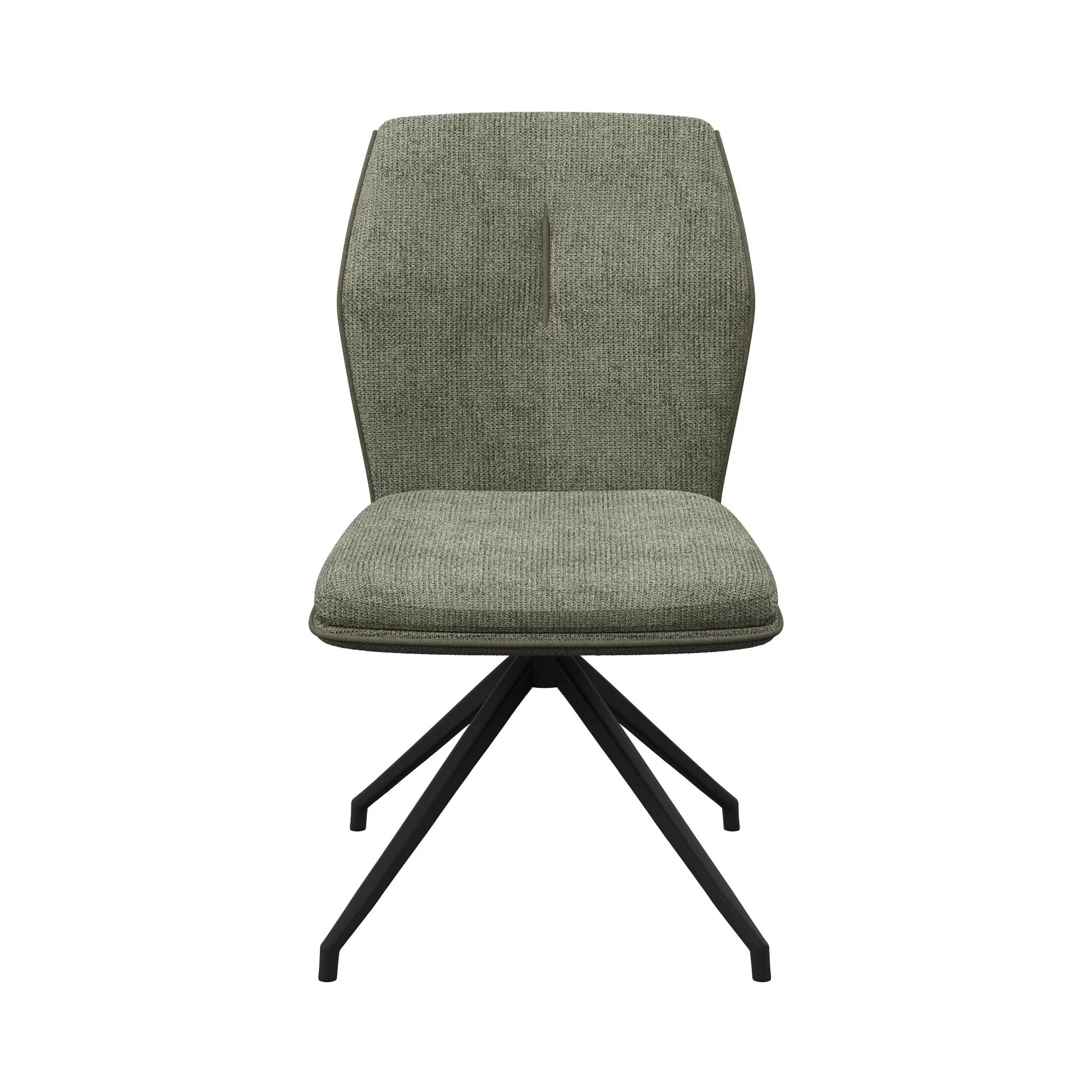 Marcela Green Fabric Swivel Dining Chair - Set of 4