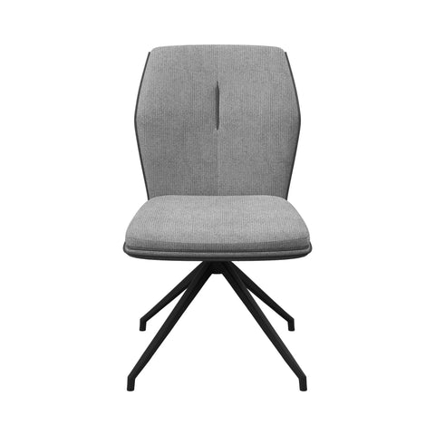 Marcela Grey Fabric Swivel Dining Chair - Set of 4