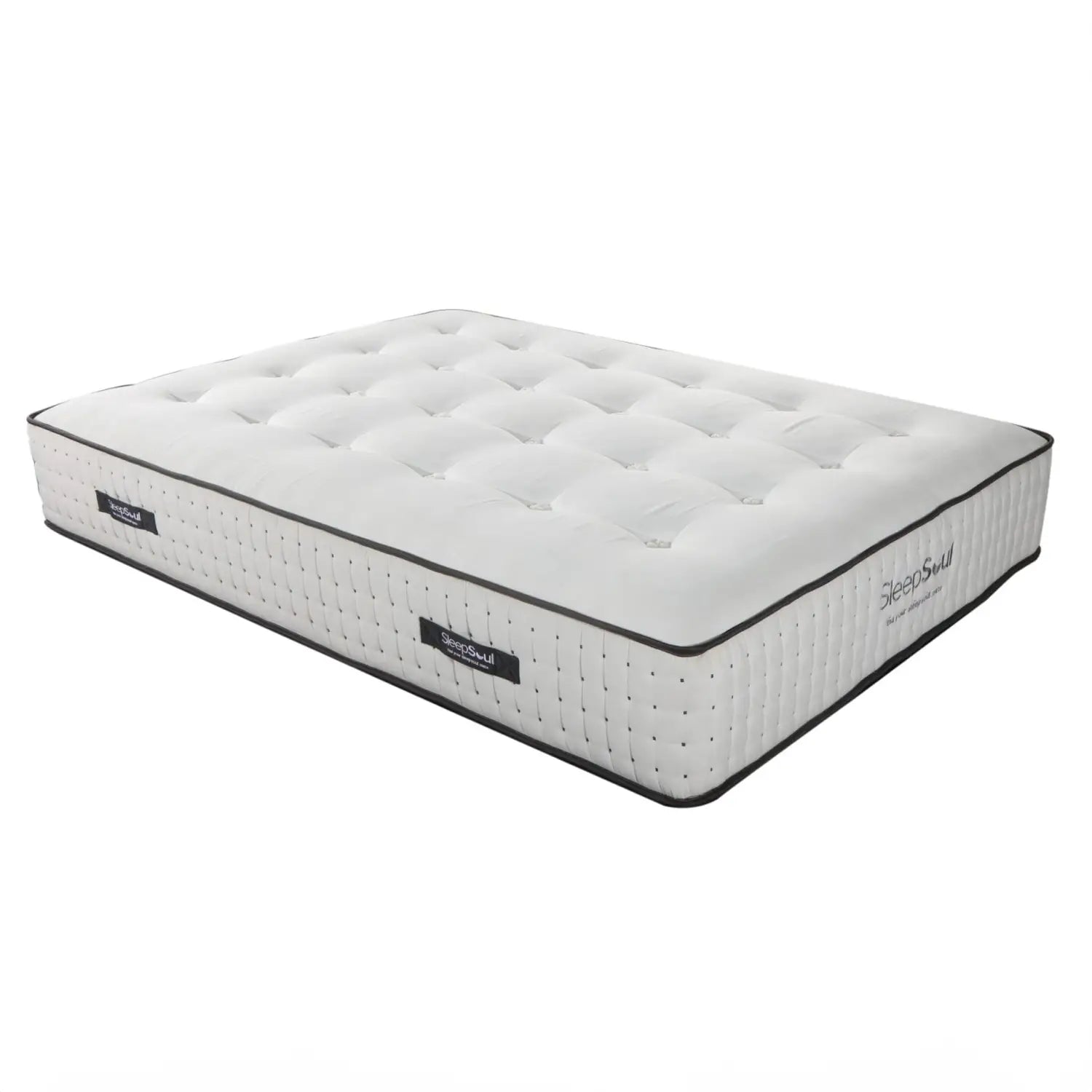 SleepSoul Harmony 1000 Pocket Sprung Tufted Mattress, Experience supreme comfort with memory foam, convoluted foam, and 1000 pocket springs. Size, Single, Double, King and Super King or Small Double. 10-year warranty - Main Image