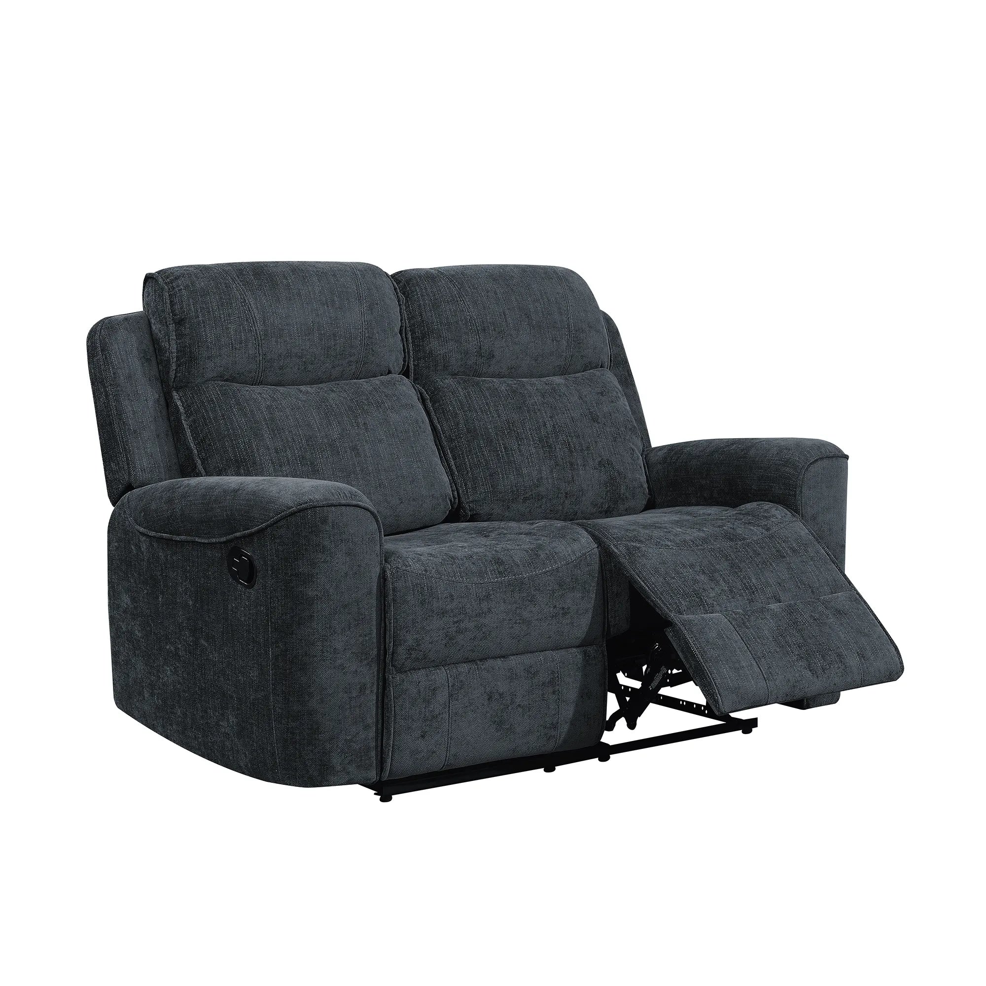 Salford Dark Grey Fabric Manual Recliner Sofa Collection