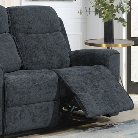 Salford Dark Grey Fabric Manual Recliner Sofa Collection