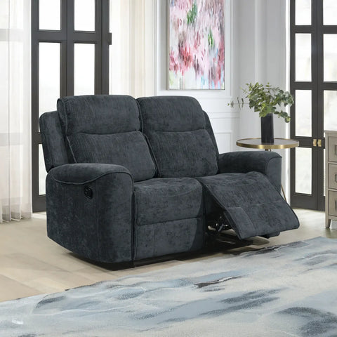 Salford Dark Grey Fabric Manual Recliner Sofa Collection