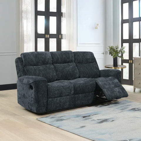 Salford Dark Grey Fabric Manual Recliner Sofa Collection