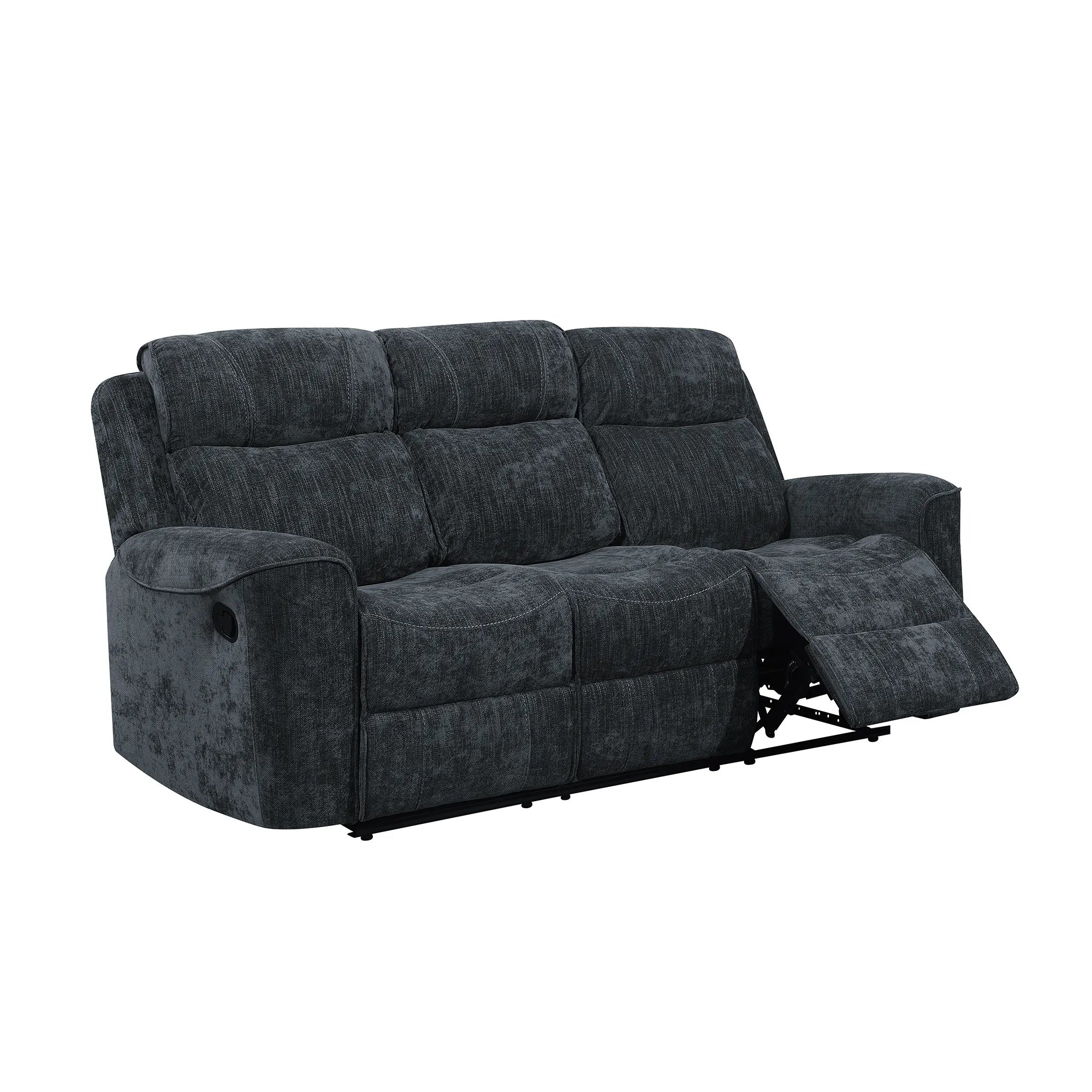 Salford Dark Grey Fabric Manual Recliner Sofa Collection