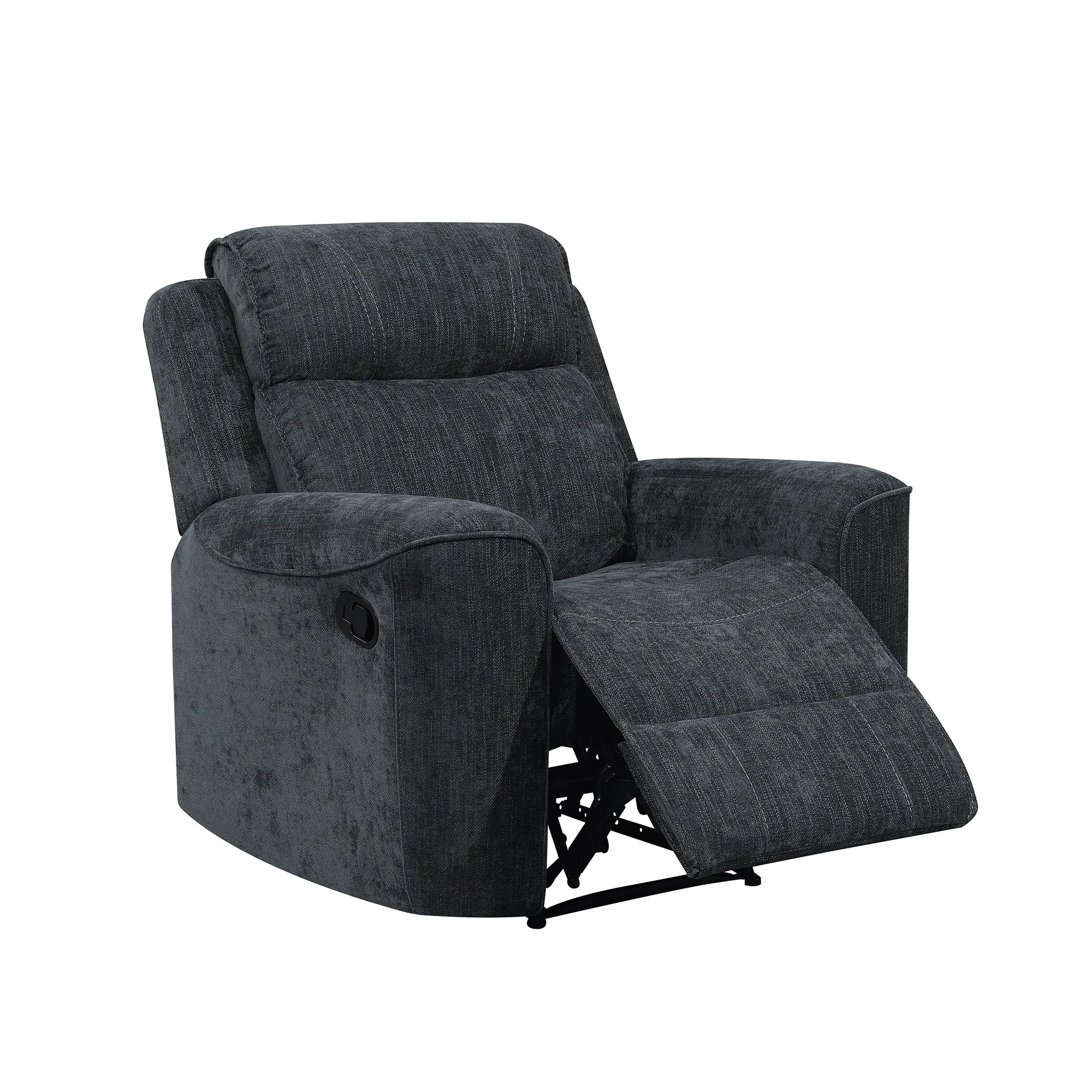 Salford Light Grey Fabric Manual Recliner Armchair