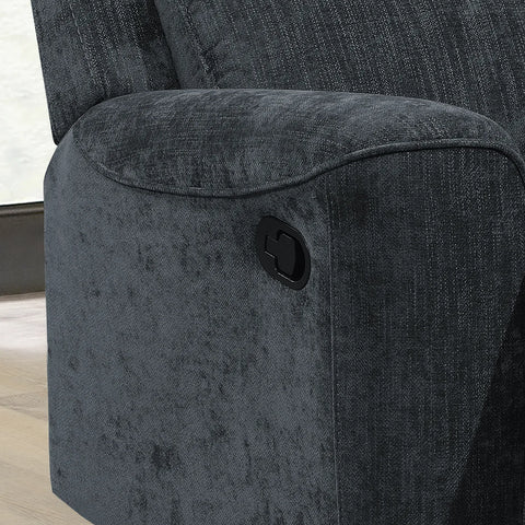 Salford Dark Grey Fabric Manual Recliner Armchair