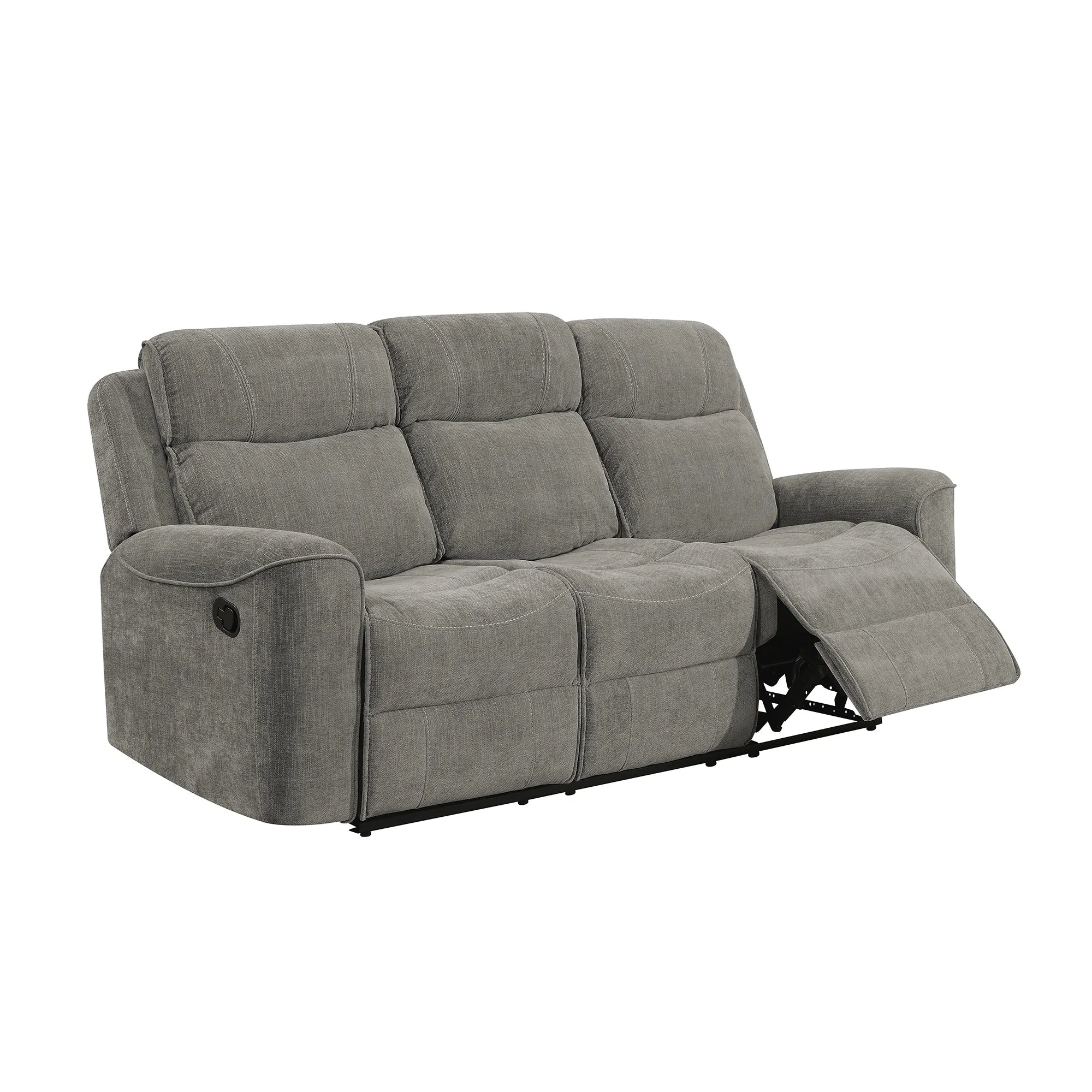 Salford Light Grey Fabric Manual Recliner Sofa Collection