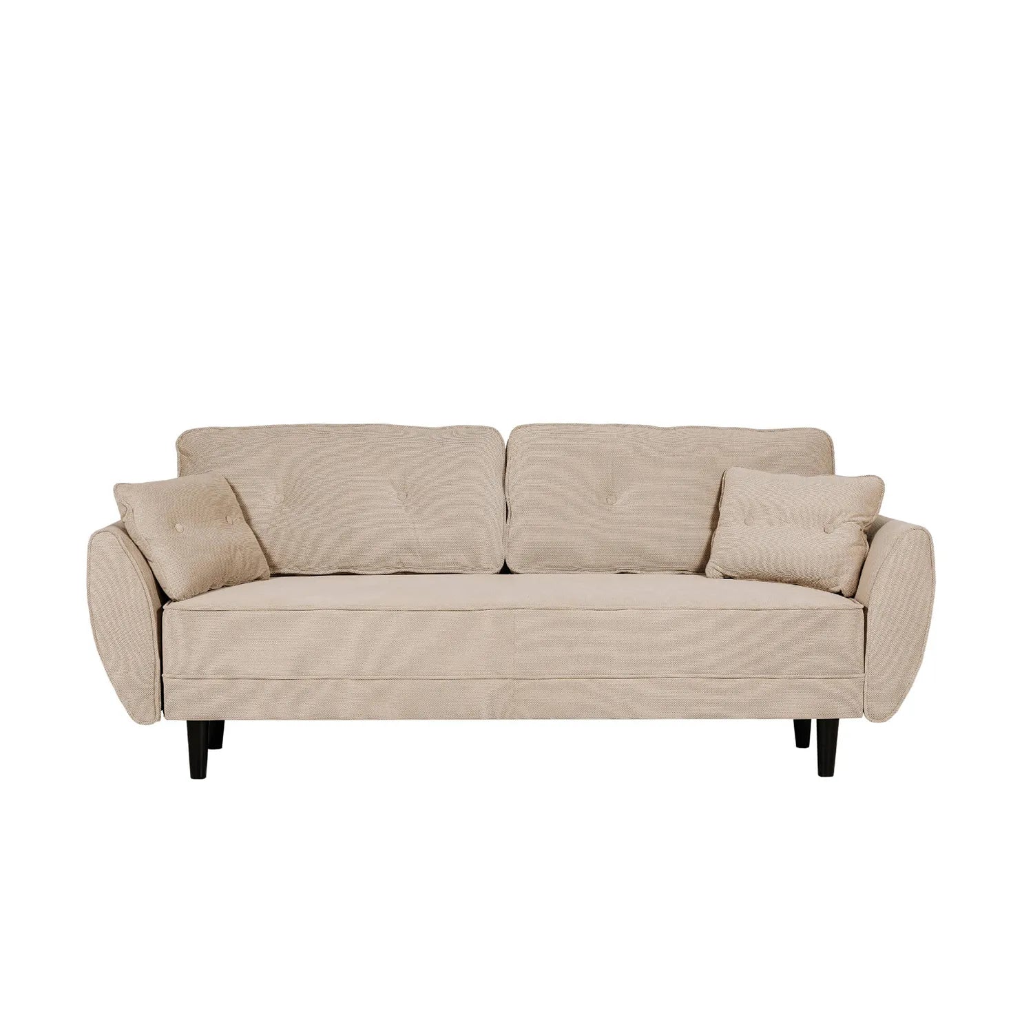 Salina Cream Fabric Click Clack Sofa Bed