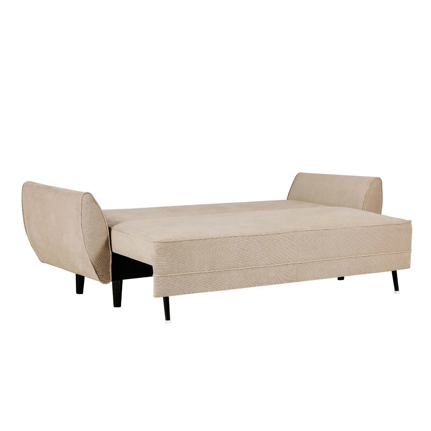 Salina Cream Fabric Click Clack Sofa Bed