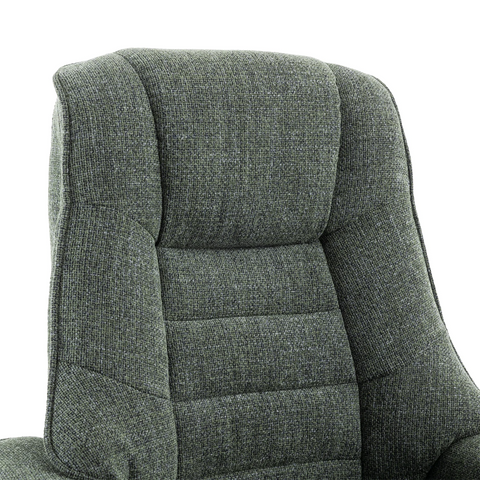 Scandi Fabric Swivel Recliner Chair with Footstool available in fabric and faux leather - Close Up of Fabric