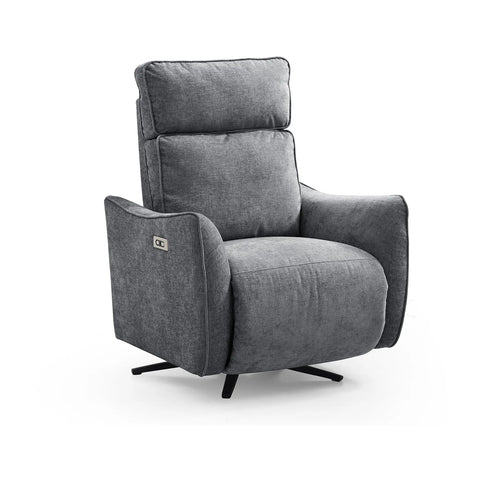 Shanghai Natural Chenille Fabric Power Swivel Recliner Chair