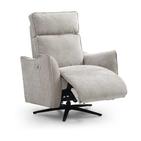 Shanghai Natural Chenille Fabric Power Swivel Recliner Chair