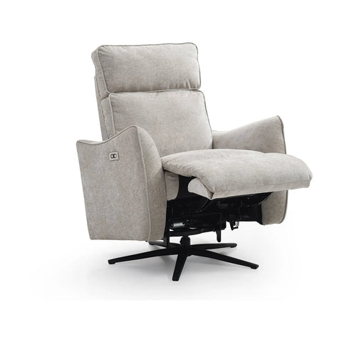 Shanghai Natural Chenille Fabric Power Swivel Recliner Chair