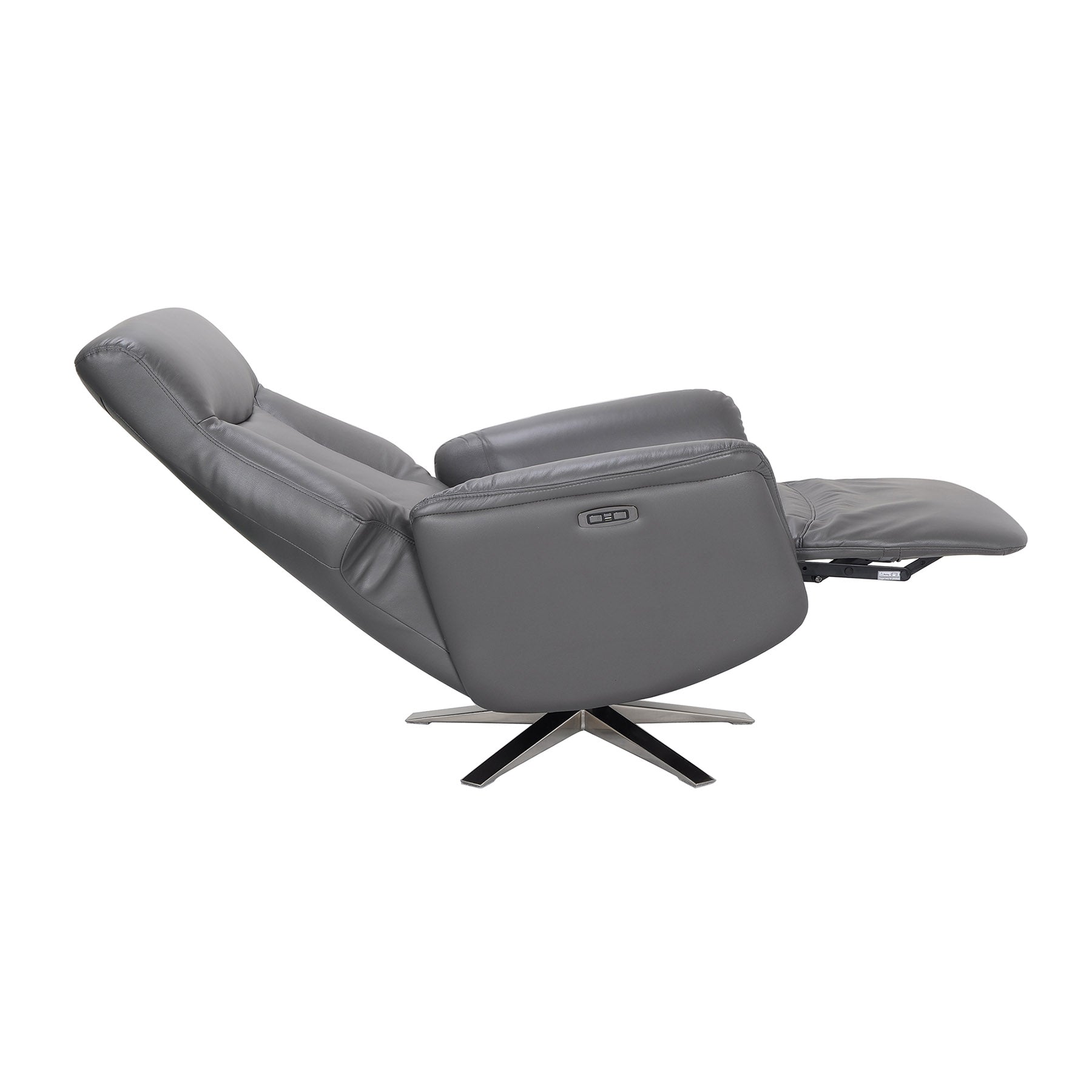 Sicily Leather Look Swivel Power Recliner Chair