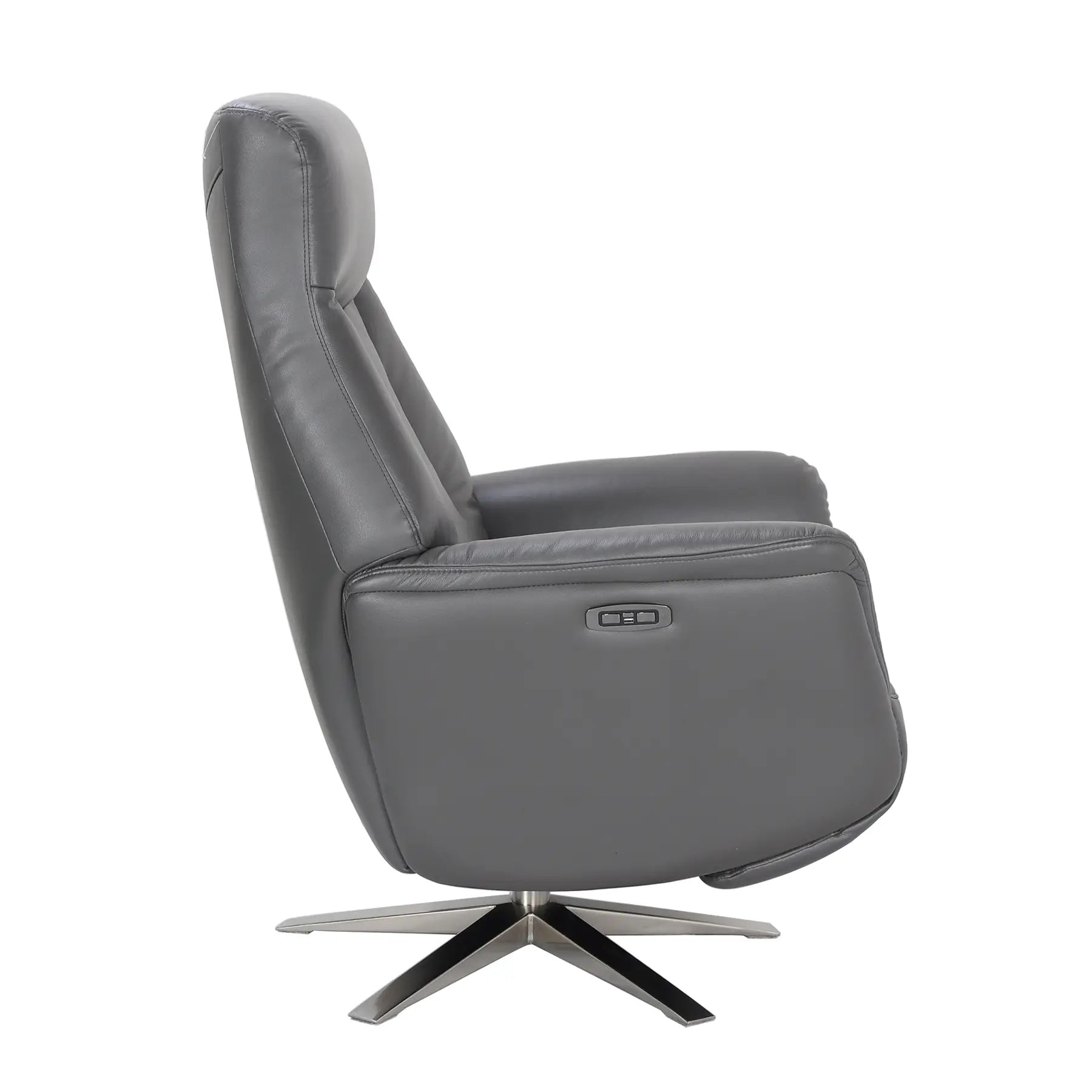 Sicily Leather Look Swivel Power Recliner Chair