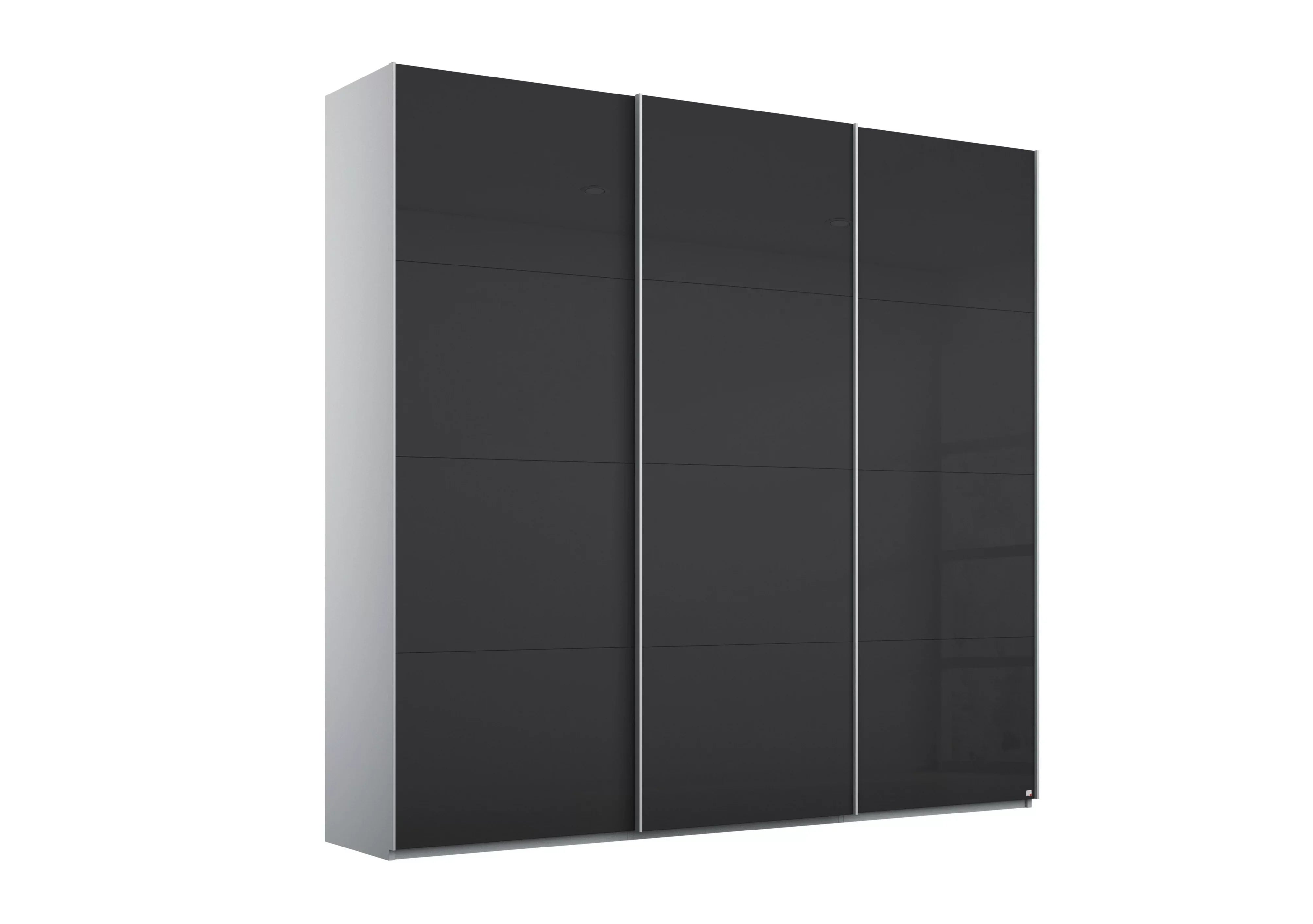 Rauch Forms Black Sliding Door Wardrobe with Shelves