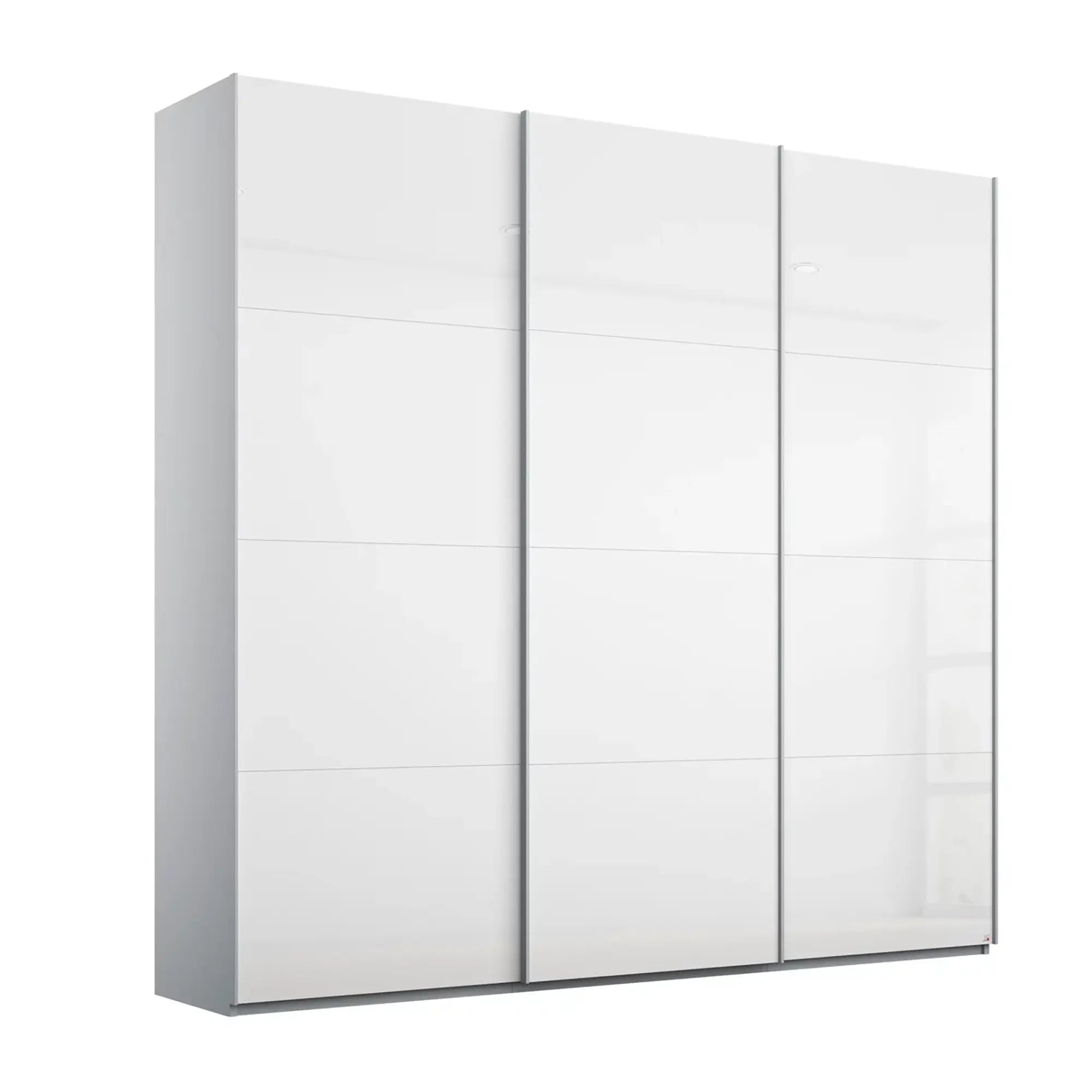 Rauch Forms 3 Door Sliding White Glass Wardrobe