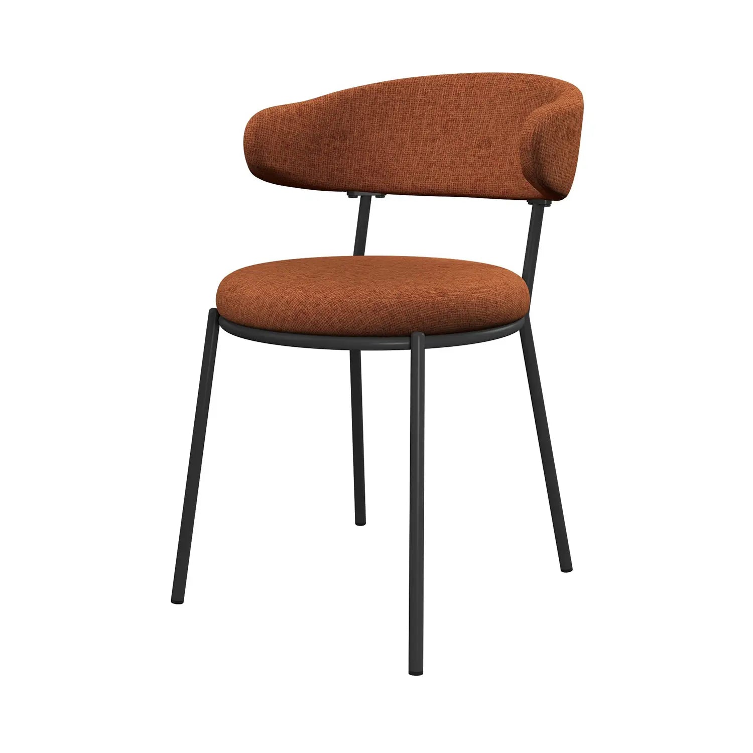 Ria Orange Round Set of 4 Dining Chairs