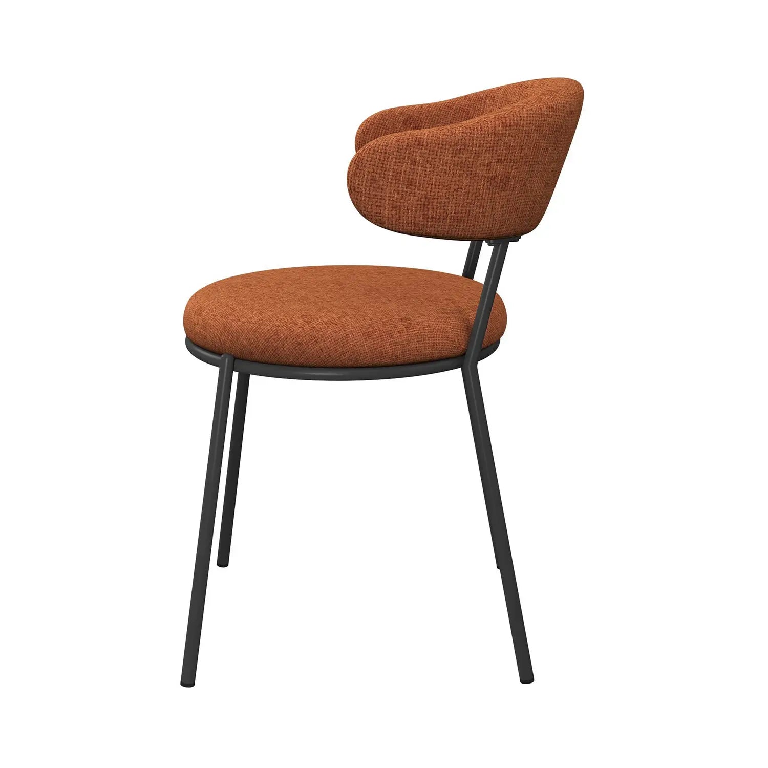 Ria Orange Round Set of 4 Dining Chairs