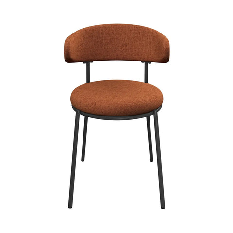 Ria Rust Linen Fabric Dining Chairs