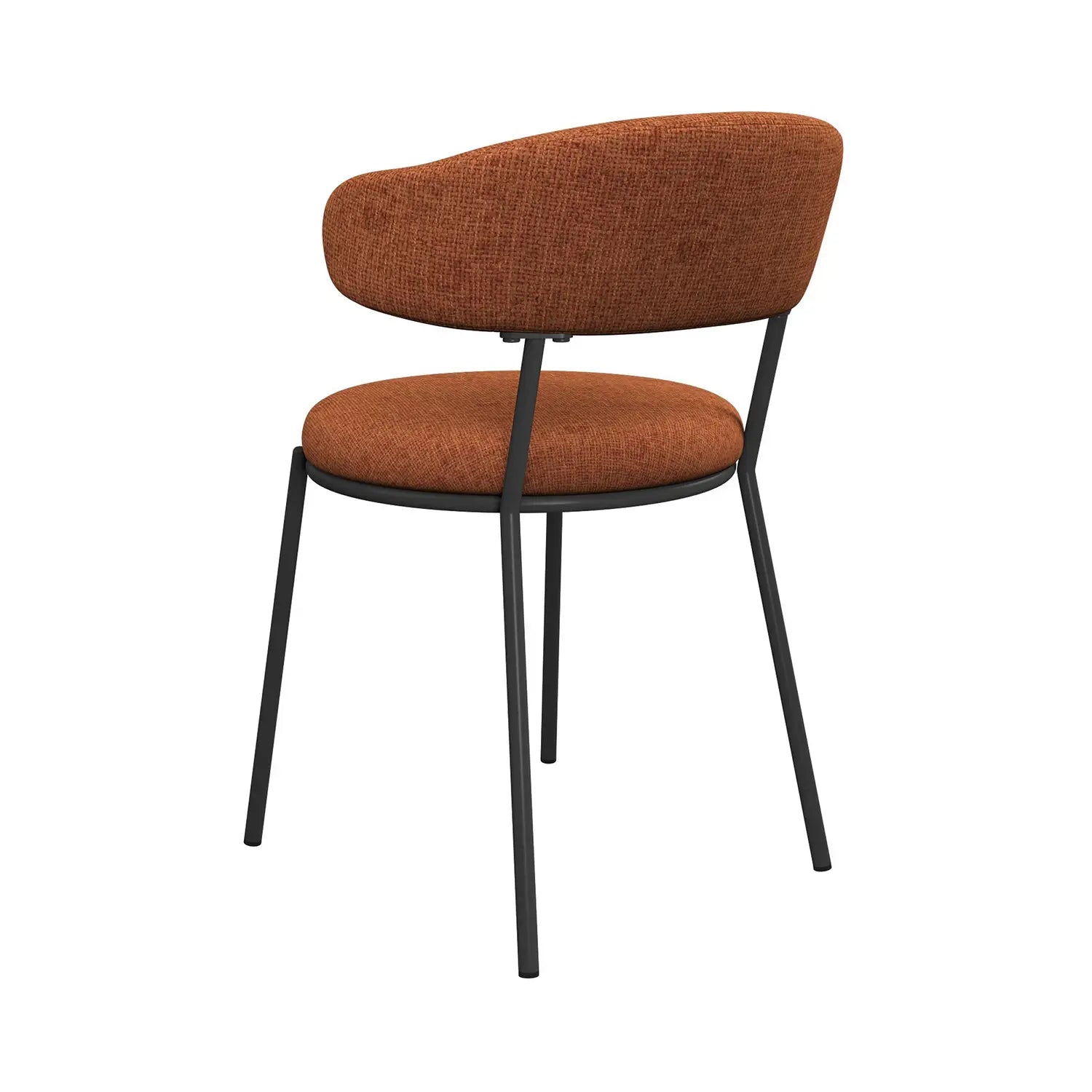 Ria Orange Round Set of 4 Dining Chairs