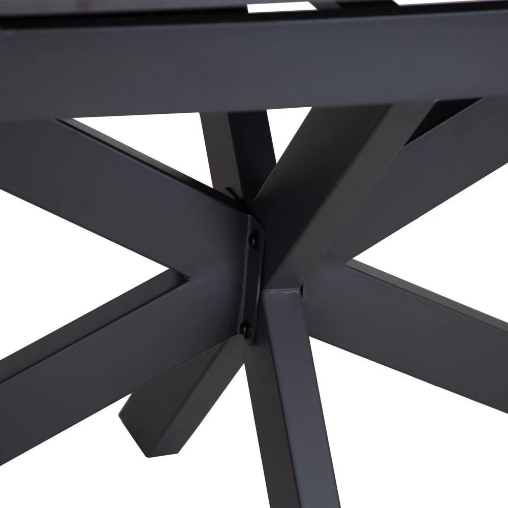 Riley Graphite Sintered Stone Extending Dining Table