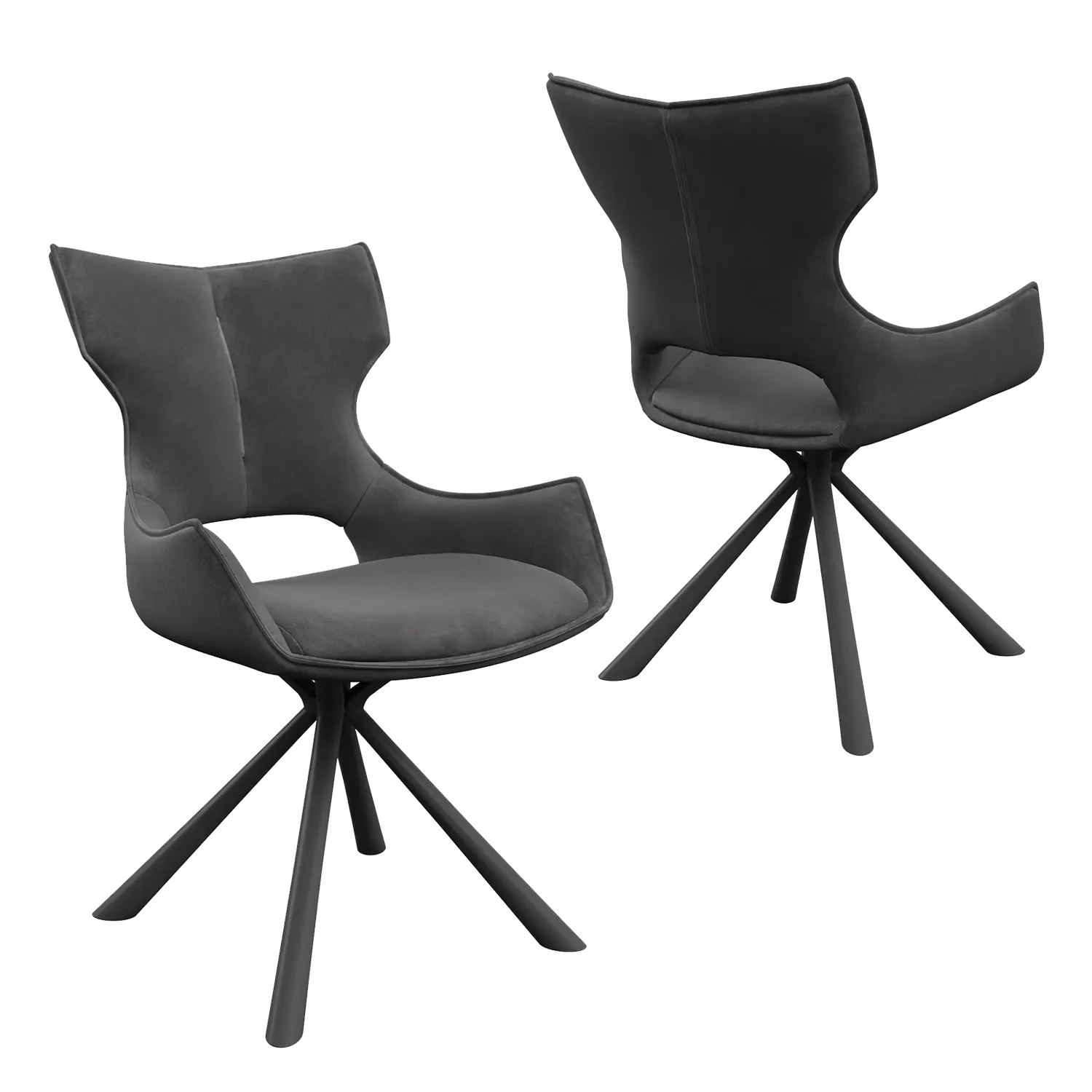 Tripoli Grey Fabric Dining Chairs - Set of 4