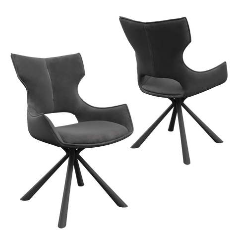 Tripoli Grey Fabric Dining Chairs - Set of 4. Also available in Mink - Main Image 