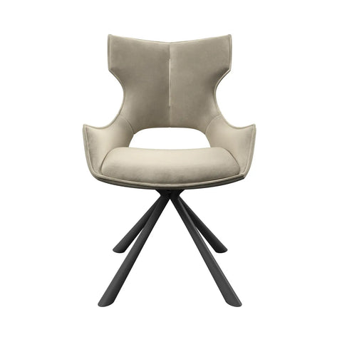 Tripoli Grey Fabric Dining Chairs - Set of 6. Also available in Mink - Mink Velvet Colour Chair